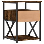 vidaXL Tables de chevet 2 Pièces chêne fumé 40x42x55 cm bois d'ingénierie