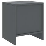 vidaXL Table de chevet Gris foncé 35x30x40 cm Bois de pin massif