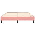 vidaXL Sommier à ressorts de lit Rose 140x190 cm Velours