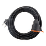 Rallonge étanche 2P+T H07RN-F 3x 1 5mm² 5m avec clip de fixation orange - Zenitech