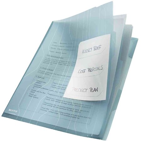 Sachet de 3 chemises à onglets a4 transparent grainé leitz