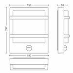 Philips mygarden applique murale led à capteur petronia 1739593p0