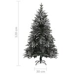 vidaXL Sapin de Noël artificiel à flocons de neige Vert 120 cm PVC/PE