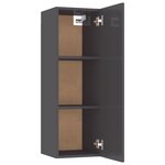 vidaXL Meuble TV Gris brillant 30 5x30x90 cm Aggloméré
