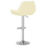 vidaXL Tabourets de bar lot de 2 crème tissu