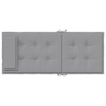 vidaXL Coussins de chaise à dossier haut lot de 4 gris tissu oxford
