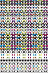 Gommettes autocollantes Yeux 594 pièces