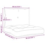 vidaXL Coussins de palette 2 Pièces rose tissu Oxford