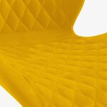 vidaXL Chaises pivotantes à manger lot de 2 jaune moutarde velours