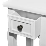 vidaXL Table gigogne 2 Pièces avec tiroir Blanc