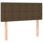 vidaXL Sommier tapissier et matelas et LED Marron foncé 80x200cm Tissu