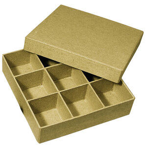 Boite carrée 9 cases 14cm (100 FSC)