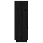 vidaXL Armoire à chaussures Noir 60x34x105 cm Bois de pin massif