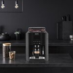 Krups yy8135fd essential machine à café  broyeur café grain  cafetière expresso  buse vapeur  cappuccino  fabriqué en france  noire
