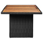 vidaXL Ensemble à dîner de jardin 9 Pièces Résine tressée Noir