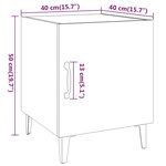 vidaXL Table de chevet Blanc brillant Bois d'ingénierie