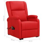 vidaXL Fauteuil de massage Rouge Similicuir