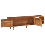 vidaXL Meuble TV bois massif d'acacia avec finition miel 140x30x40 cm