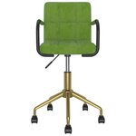 vidaXL Chaises pivotantes à manger lot de 4 vert clair velours