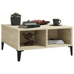 vidaXL Table basse Chêne sonoma 60x60x30 cm Aggloméré