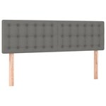 vidaXL Sommier tapissier et matelas et LED Gris foncé 140x190 cm Tissu
