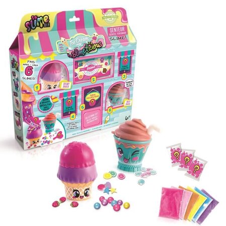 SO DIY So Slime Slimelicious Ice Cream Shop - Coffret boutique mini slimes parfumées a fabriquer ! - SSC 060 - 6 ans et +