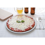 Assiette à pizza en porcelaine blanche 330 mm napoli - lot de 6 - saturnia -  - porcelaine