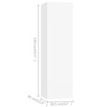 vidaXL Ensemble de meubles TV 8 Pièces Blanc Aggloméré