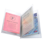 Etui De Protection Multi-cartes 4 Volets Pvc Lisse 20/100e - Cristal - X 10 - Exacompta