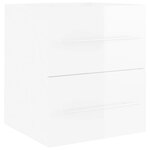 vidaXL Armoire d'évier Blanc brillant 41x38 5x48 cm Aggloméré