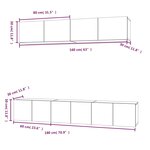 vidaXL Ensemble de meubles TV 5 Pièces Blanc Bois d'ingénierie