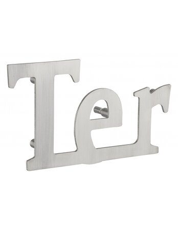 THIRARD - Lettre TER inox H.76mm à visser