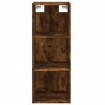vidaXL Buffet haut Chêne fumé 34 5x34x180 cm Bois d'ingénierie