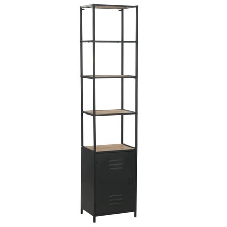 vidaXL Bibliothèque Bois de sapin massif et acier 40 5 x 32 5 x 180 cm