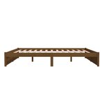 vidaXL Cadre de lit Marron miel Bois massif 200x200 cm