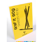 Bloc croquis collé graf it a5 90g 80f blanc clairefontaine