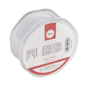 Ruban dentelé blanc 4 cm Au mètre