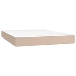 vidaXL Lit à sommier tapissier avec matelas Cappuccino 160x200 cm
