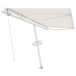 vidaXL Auvent manuel rétractable sur pied 450x300 cm Crème