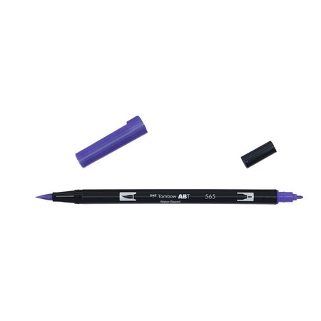Feutre dessin double pointe abt dual brush pen 565 bleu profond tombow