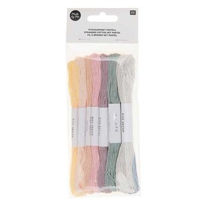 10 fils à broder en coton - Pastel