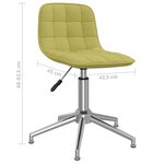 vidaXL Chaise pivotante de salle à manger Vert Tissu