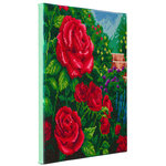 Tableau Broderie Diamant Crystal Art 30x30cm T. Kinkade Roses