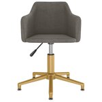 vidaXL Chaises pivotantes à manger lot de 6 Gris foncé Velours