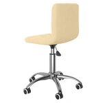vidaXL Chaises à dîner pivotantes 4 Pièces Crème Velours