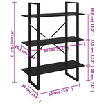 vidaXL Bibliothèque Noir 80x30x105 cm Aggloméré