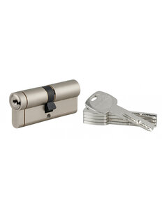 THIRARD - Cylindre double entrée Transit 1 UNIKEY (achetez-en plusieurs ouvrez avec la même clé) 40x40mm 5 clés nickelé