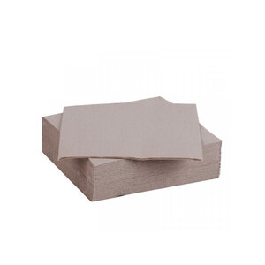 Lot de 40 serviettes en papier 2 plis - 38x38 cm - taupe - gappy