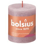 Bolsius Bougies pilier rustiques Shine 4 Pièces 80x68 mm Rose cendre