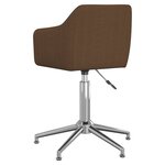 vidaXL Chaises pivotantes à manger lot de 4 marron tissu
